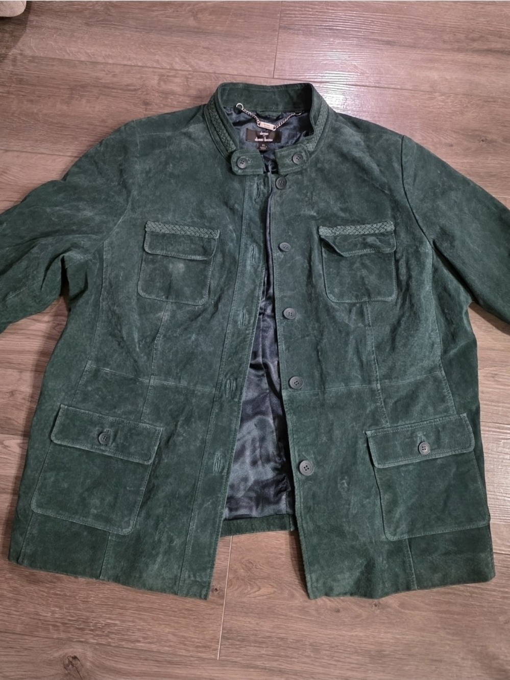 Dennis by Dennis Basso Green Suede Jacket